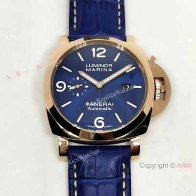 Rose Gold Case Luminor Marina PAM01112 Fake Panerai Watch